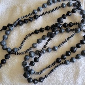 Noonday Indigo Paper Bead Necklace